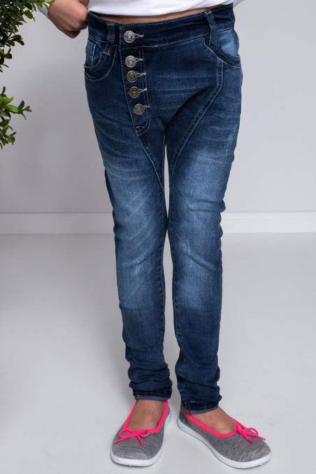 Mėlyni stilingi džinsai mergaitei FAS-NDZ203JEANS