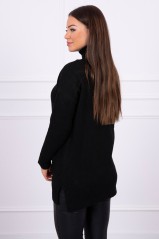 Juodas megztinis su kišenėmis KES-16304-2019-52