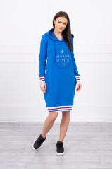 Mėlyna suknelė su kapišonu KES-17331-62095