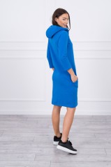 Mėlyna suknelė su kišenėmis KES-17385-8847