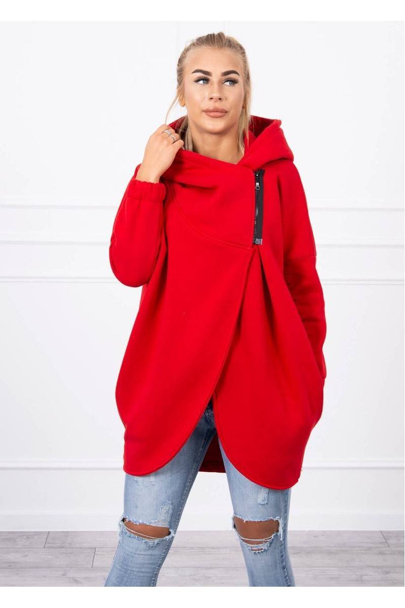 Raudonas stilingas džemperis KES-18279-9110