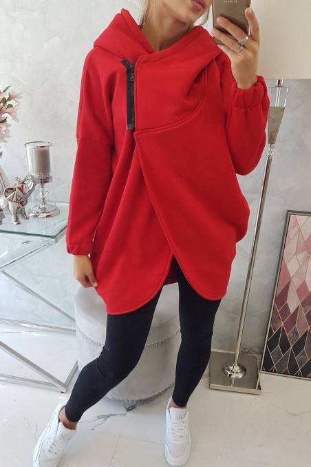 Raudonas stilingas džemperis KES-18279-9110