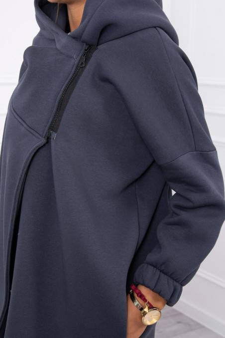 Tamsiai pilkas stilingas džemperis KES-18282-9110