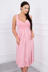 Šviesiai rožinė suknelė be rankovių KES-8417-61063