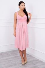 Šviesiai rožinė suknelė be rankovių KES-8417-61063
