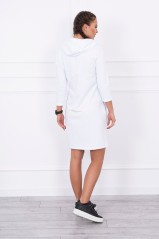 Balta suknelė su kišenėmis KES-12131-8847