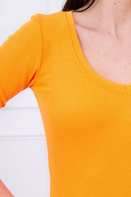 Ryškiai oranžinė trumpa suknelė KES-14622-8863