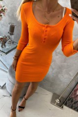 Oranžinės spalvos mini suknelė
