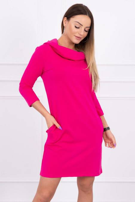 Rožinė suknelė su kišenėmis KES-15171-8847