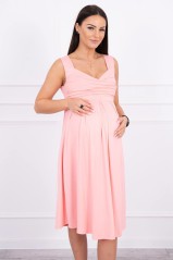 Šviesiai rožinė suknelė be rankovių KES-15234-61063