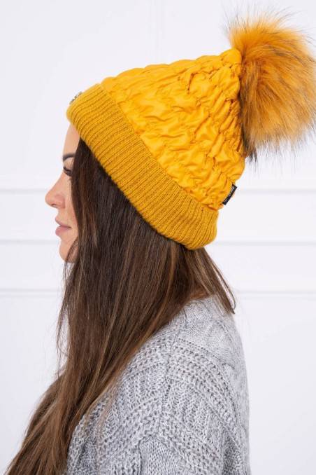 Medaus spalvos moteriška kepurė KES-15914-K160