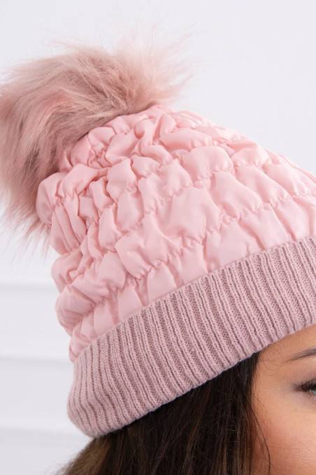 Šviesiai rožinė moteriška kepurė KES-15916-K160