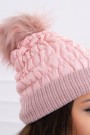 Šviesiai rožinė moteriška kepurė