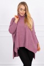Rožinės spalvos moteriškas megztinis