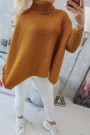 Medaus spalvos moteriškas megztinis