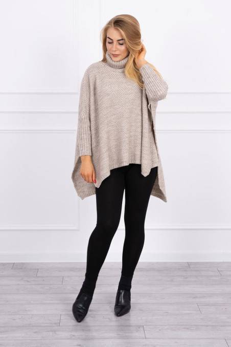 Smėlio spalvos moteriškas megztinis KES-16023-2019-30