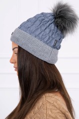Tamsiai pilka moteriška kepurė KES-16032-K160