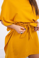 Medaus spalvos elegantiška suknelė KES-16362-9016