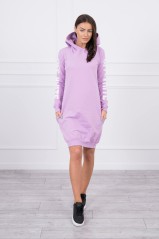 Violetinė suknelė su kapišonu KES-17379-62072