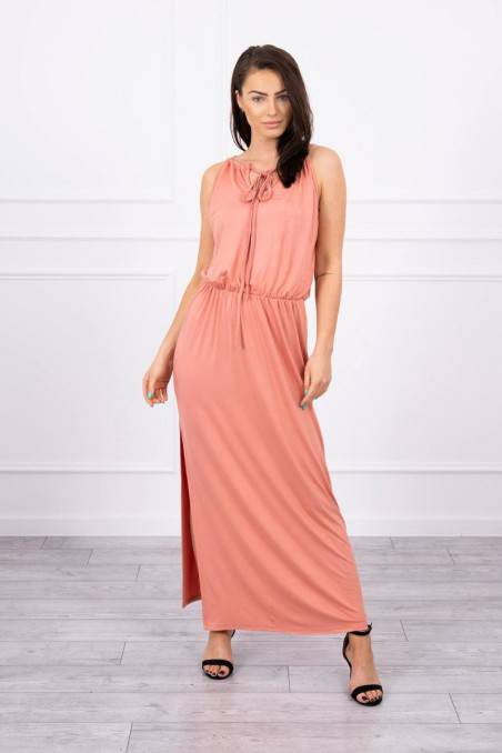 Persiko spalvos ilga suknelė KES-17397-8893