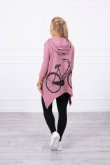 Rožinis džemperis su dviračio aplikacija nugaroje KES-18433-9139