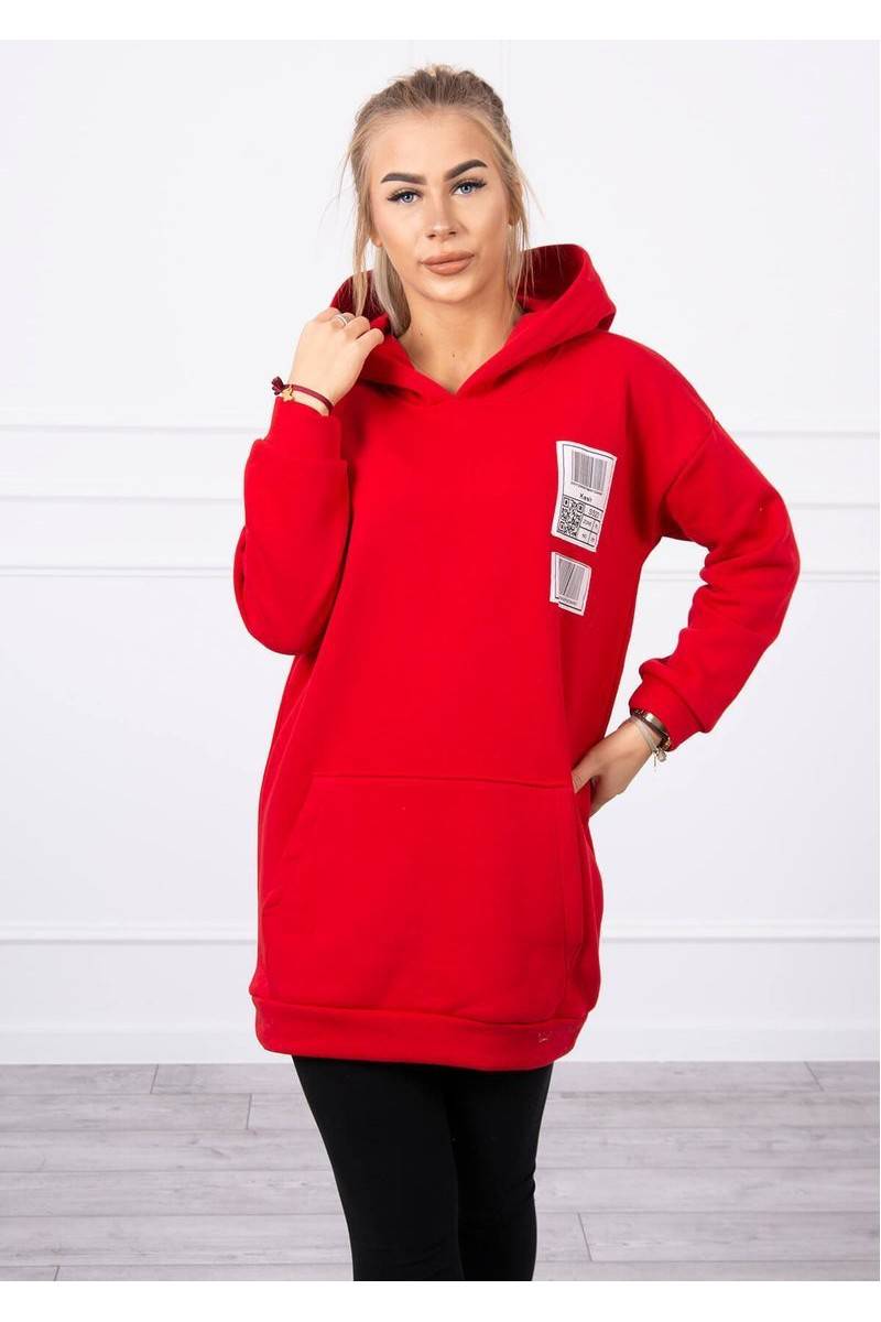 Raudonas moteriškas džemperis KES-18465-9147