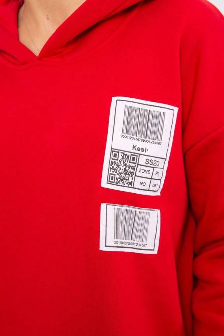 Raudonas moteriškas džemperis KES-18465-9147