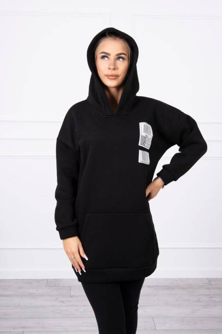 Juodas moteriškas džemperis KES-18471-9147