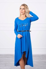 Mėlyna stilinga suknelė