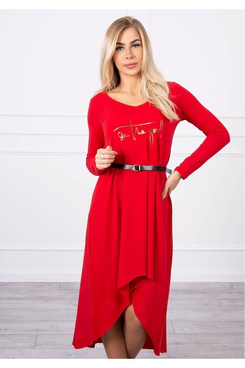 Raudona stilinga suknelė KES-18741-9160