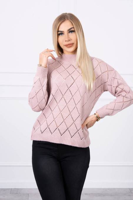 Šviesiai rožinis megztinis