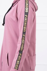 Rožinis stilingas džemperis su kapišonu KES-19051-8997