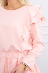 Šviesiai rožinė elegantiška suknelė KES-19116-66047