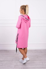 Rožinė suknelė su kapišonu KES-20206-9161