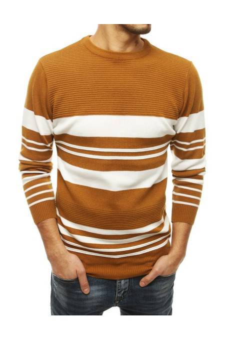 Šviesiai rudas vyriškas megztinis Dstreet 