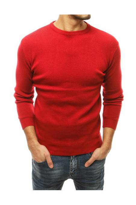 Bordo spalvos vyriškas megztinis Dstreet 