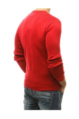 Bordo spalvos vyriškas megztinis Dstreet 