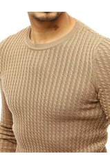 Smėlio spalvos vyriškas megztinis Dstreet 