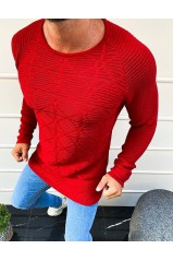 Raudonas vyriškas megztinis DS-wx1599