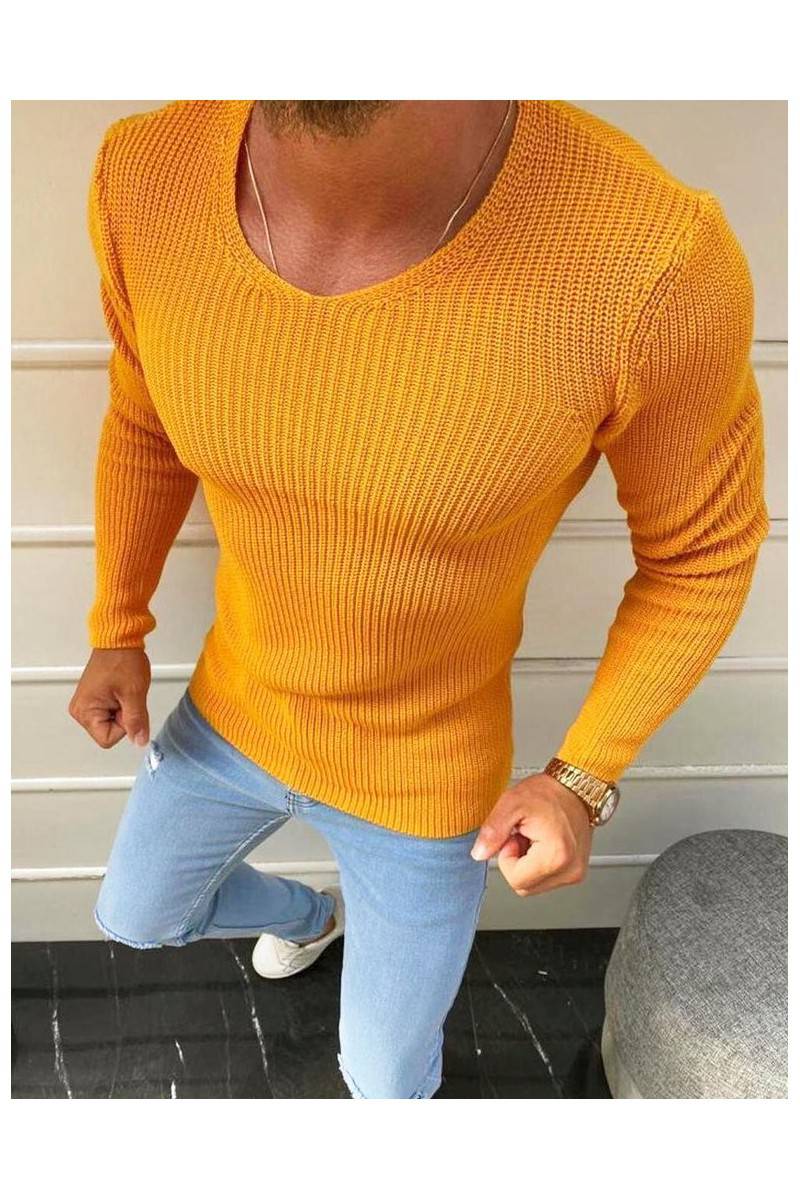 Geltonas vyriškas megztinis 