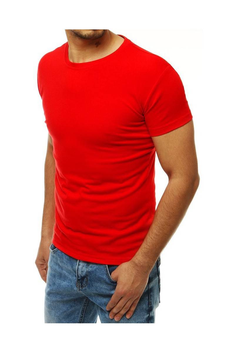 Raudoni vyriški marškinėliai Dstreet 