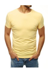 Šviesiai geltoni vyriški marškinėliai Dstreet 