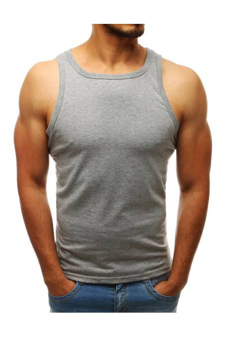 Paprasti vyriški pilkos spalvos marškinėliai be rankovių Dstreet DS-rx3587