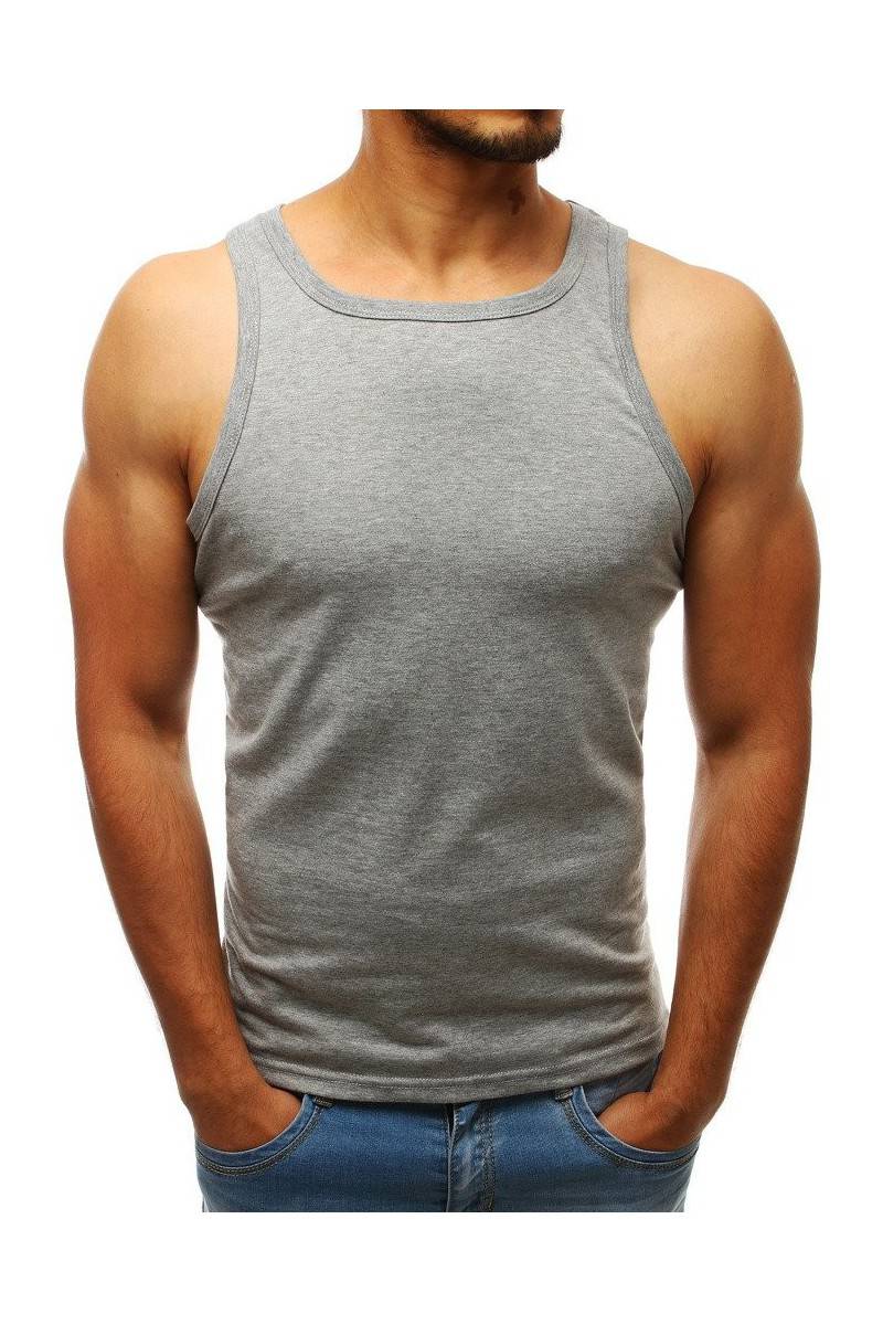 Paprasti vyriški pilkos spalvos marškinėliai be rankovių Dstreet DS-rx3587
