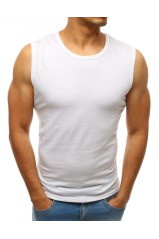 Paprasti balti vyriški marškinėliai be rankovių Dstreet DS-rx3491