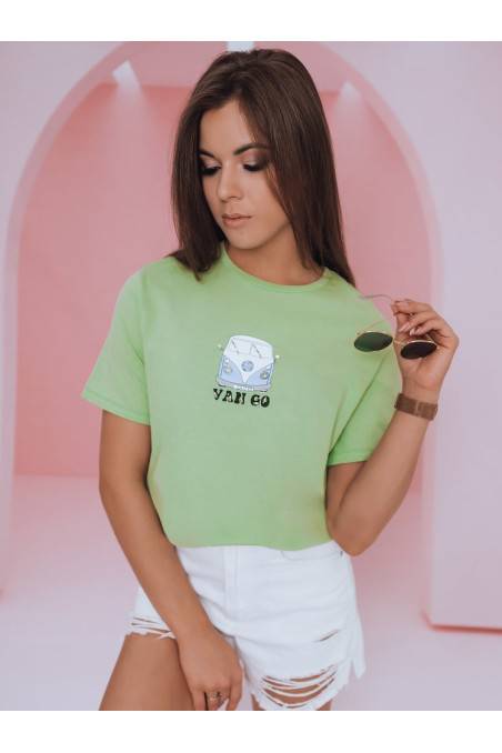 VAN GO moteriški marškinėliai šviesiai žali Dstreet 