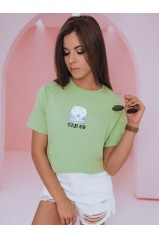 VAN GO moteriški marškinėliai šviesiai žali Dstreet 