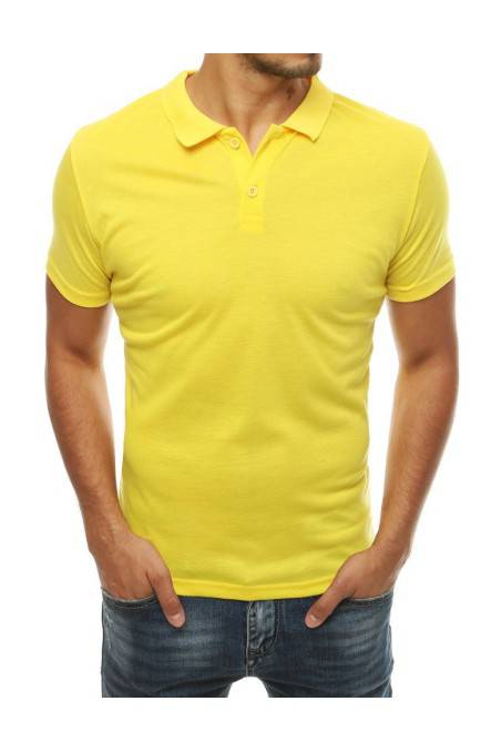 Geltoni vyriški polo marškinėliai Dstreet 