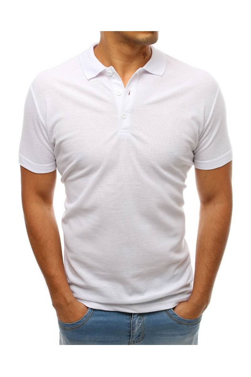 Balti vyriški polo marškinėliai 