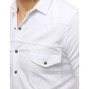 Balti vyriški marškiniai ilgomis rankovėmis Dstreet 